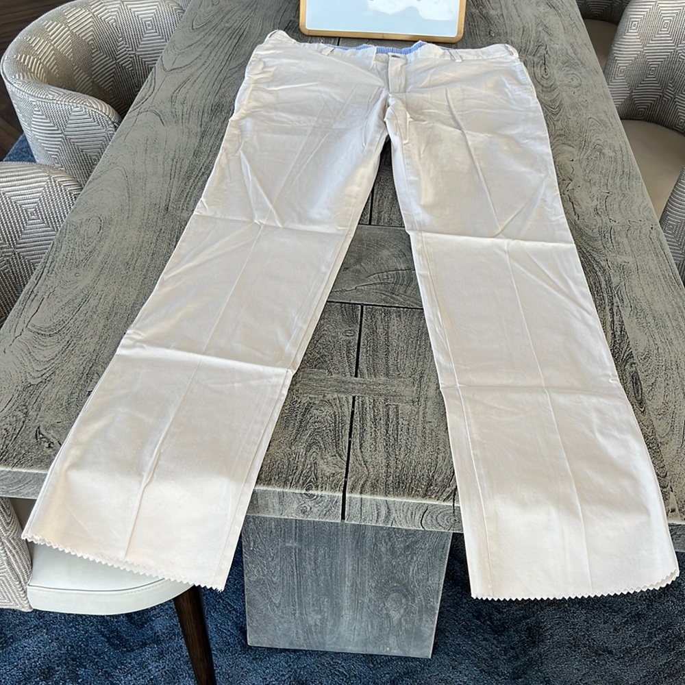 Frank’s poplin trim plain front size 42 pants